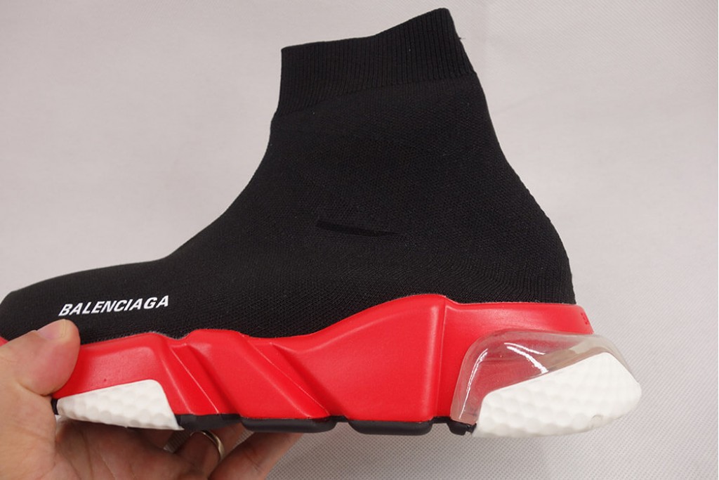 bc speed trainer clear sole red