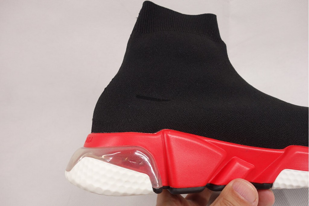 bc speed trainer clear sole red