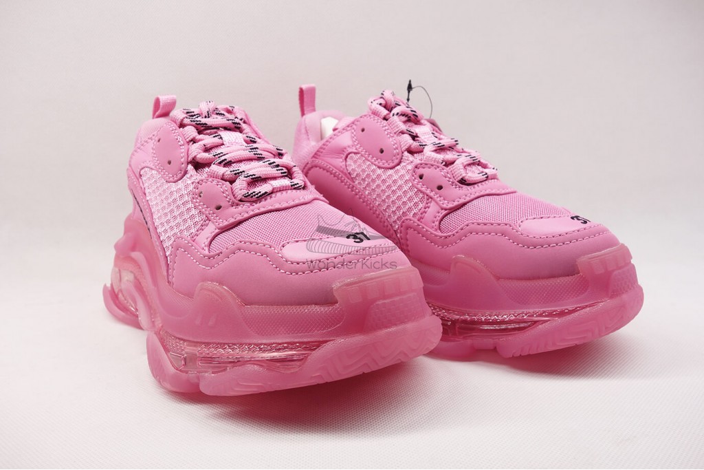 bc triple s clear sole trainer pink