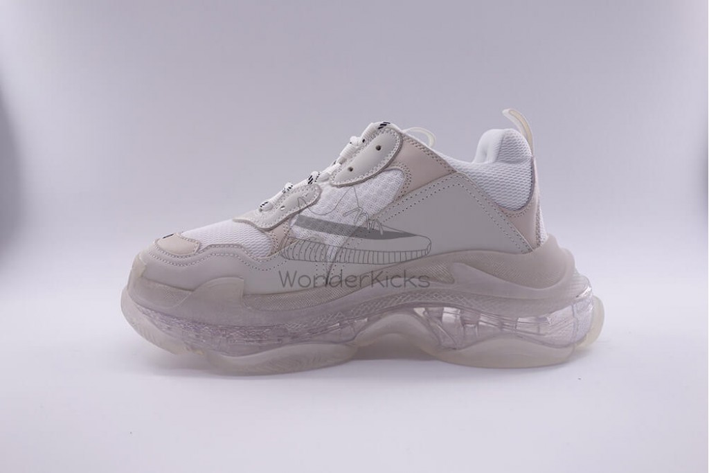 bc triple s clear sole trainer white