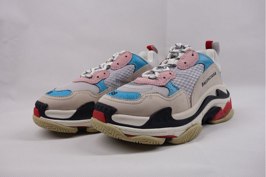 bc triple s trainer white blue pink